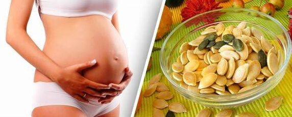 bučna semena za črve so varna za nosečnice